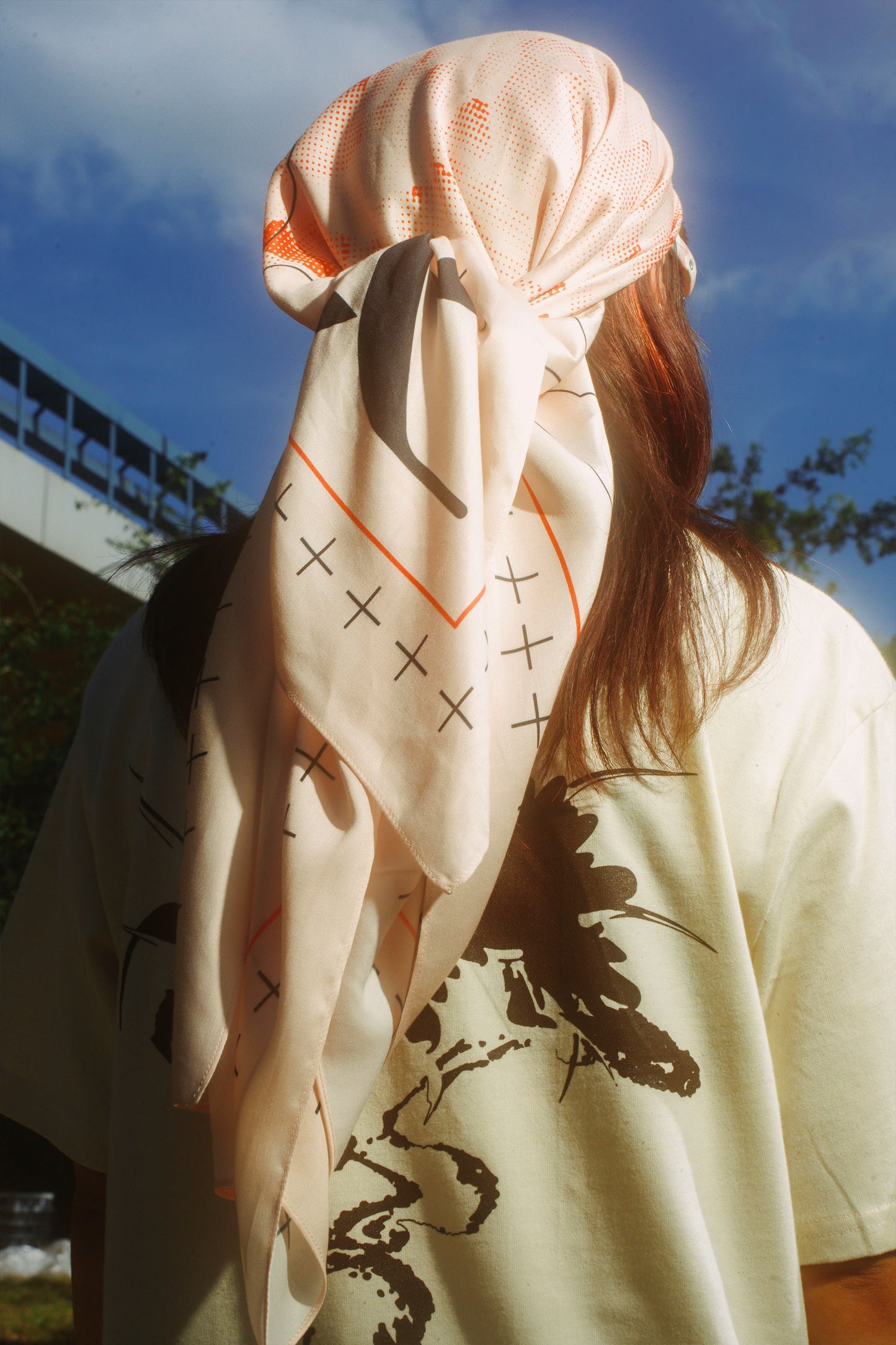 SILK SCARF ‘DRAGON FRUIT’